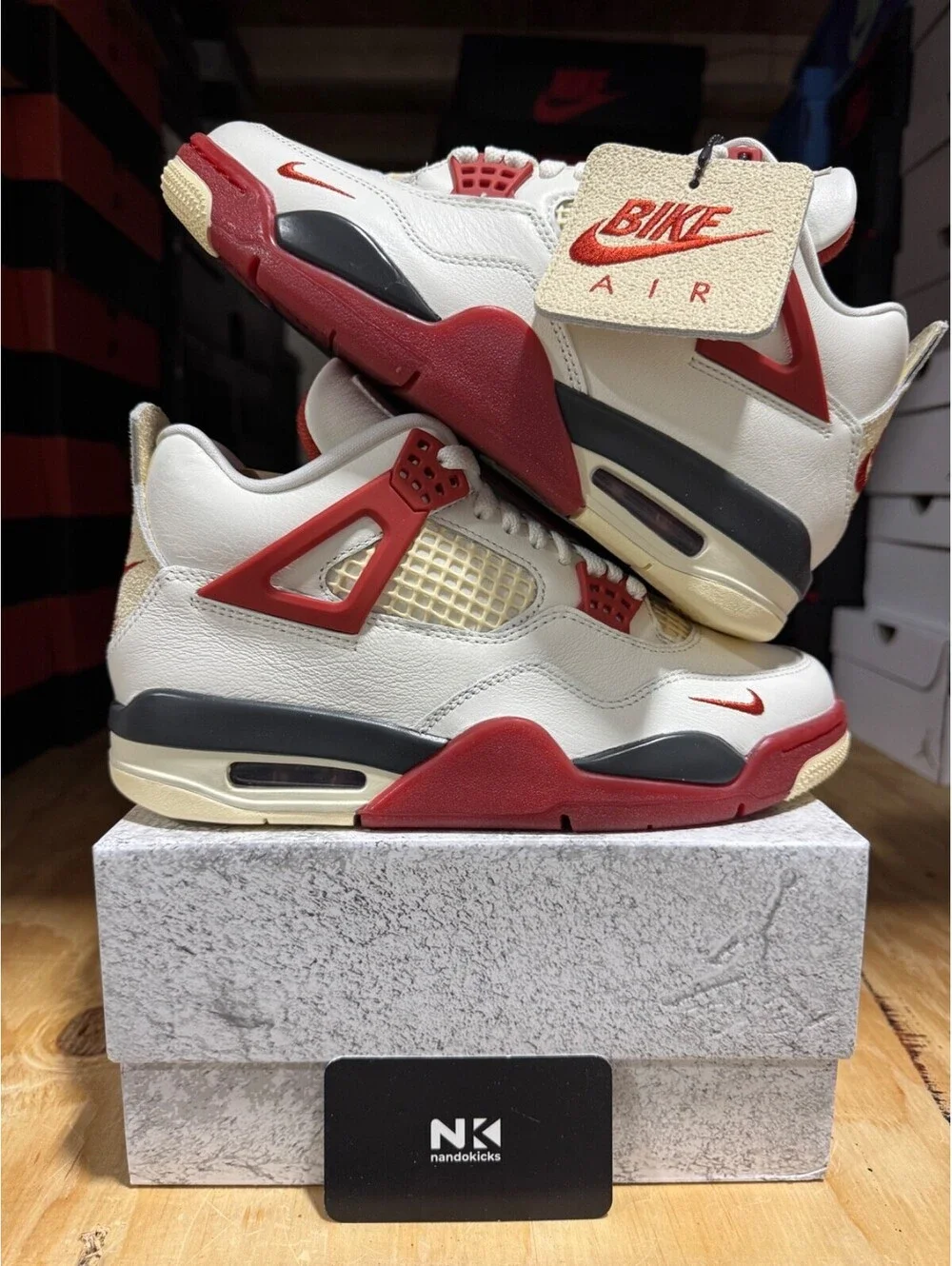 Air Jordan 4 Retro OG x Nigel Sylvester 'Brick After Brick' IQ8055-100 SIZE 10